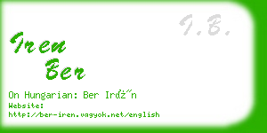 iren ber business card